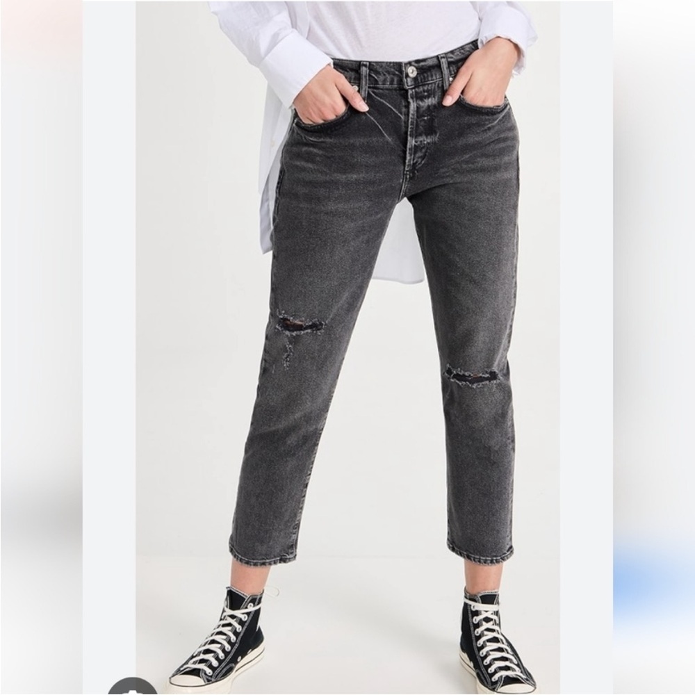 Citizen of Humanity Emerson Mid Rise Relaxed Button Fly In‎ Black Pepper Size 29